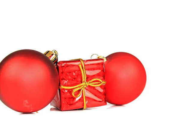 Biglietto Natale Decorazione Sfondo Bianco — Foto Stock