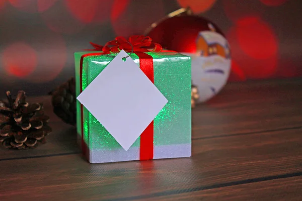 Рождественский Подарок Абстрактном Фоне — стоковое фото