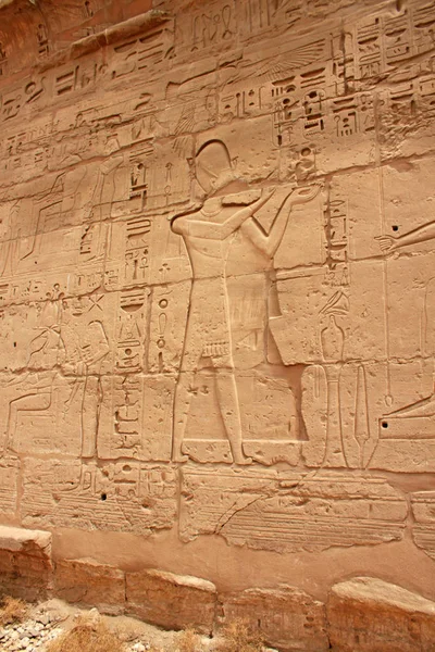 Widok Ruin Świątyni Karnak Luxor Egipt — Zdjęcie stockowe