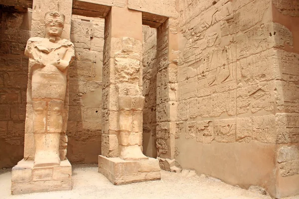 Вид Руїнах Стародавніх Храмі Карнак Напрямку Луксор Єгипет — стокове фото