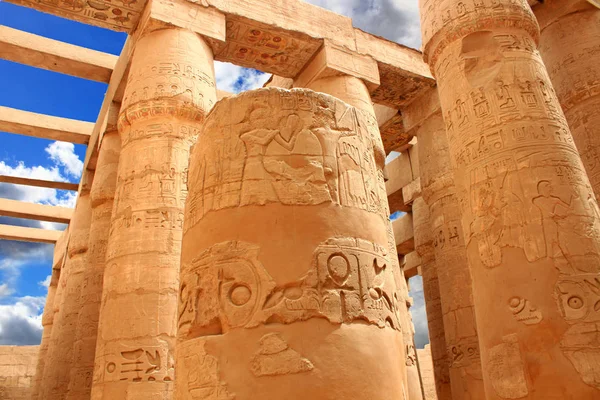 Veduta Delle Antiche Rovine Del Tempio Karnak Luxor Egitto — Foto Stock