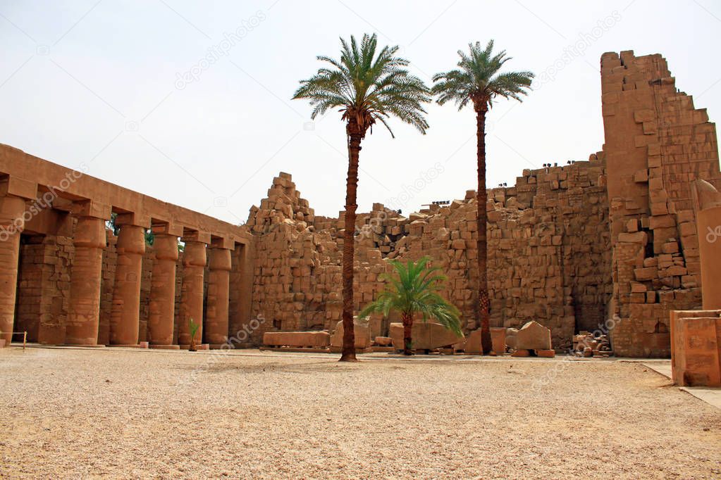 View of ancient Karnak Temple in Egypt, Luxor