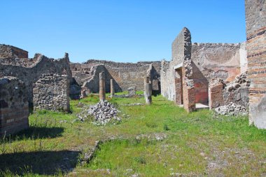 Pompei antik kalıntılar. İtalya