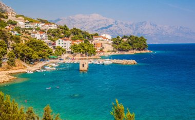 Makarska City Adriyatik denizi, Dalmaçya, Hırvatistan