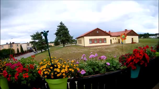 Bellissimo Balcone Con Fiore — Video Stock