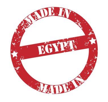 Beyaz arka plan üzerinde izole Mısır renkli pul