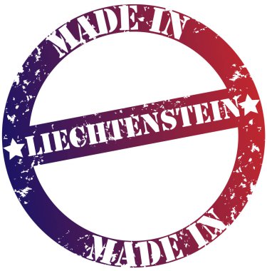 Beyaz arka plan üzerinde izole liechtenstein renkli pul