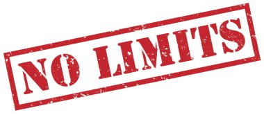 Beyaz arka plan üzerinde sınırları kırmızı damga yok