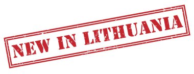 Beyaz arka plan üzerinde yeni pul Litvanya kırmızı