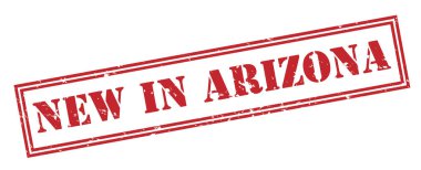 Beyaz arka plan üzerinde yeni pul arizona kırmızı