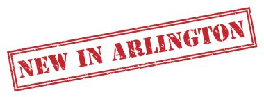 Beyaz arka plan üzerinde yeni pul arlington kırmızı