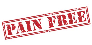 Beyaz arka plan üzerinde ağrı ücretsiz kırmızı pul