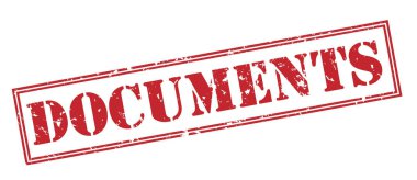 Beyaz arka plan üzerinde izole kırmızı pul makaleler