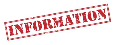 Beyaz arka plan üzerinde izole bilgi kırmızı pul