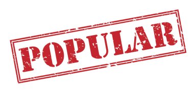 Beyaz arka plan üzerinde izole popüler kırmızı pul