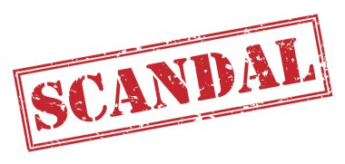 Beyaz arka plan üzerinde izole skandal kırmızı pul