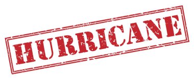 Beyaz arka plan üzerinde izole kırmızı kasırga damgası