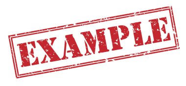 Beyaz arka plan üzerinde izole örnek kırmızı pul