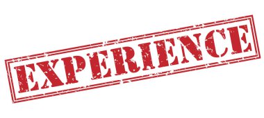 Beyaz arka plan üzerinde izole kırmızı pul deneyim