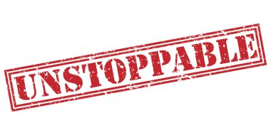 Beyaz arka plan üzerinde izole durdurulamaz kırmızı pul