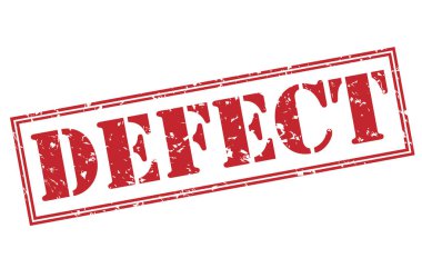 Beyaz arka plan üzerinde izole kusur kırmızı pul