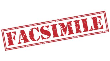 Beyaz arka plan üzerinde izole Faks kırmızı pul