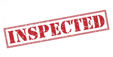 Beyaz arka plan üzerinde izole kırmızı pul kontrol