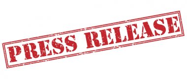 basın açıklaması beyaz zemin üzerine kırmızı pul izole