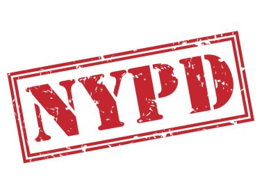 Beyaz arka plan üzerinde izole nypd kırmızı pul