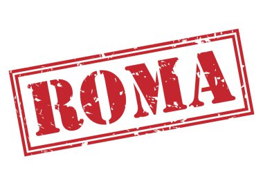 Beyaz arka plan üzerinde izole roma kırmızı pul