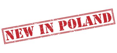 Beyaz arka plan üzerinde izole Polonya kırmızı pul yenilikler