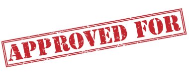 Beyaz arka plan üzerinde izole kırmızı pul için onaylı