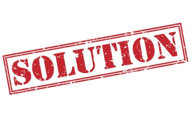 Beyaz arka plan üzerinde izole çözüm kırmızı pul