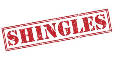 Beyaz arka plan üzerinde izole kırmızı pul Zona