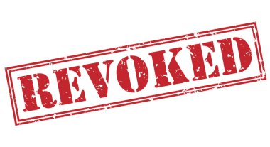 revoked red stamp isolated on white background clipart