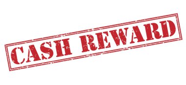 Beyaz arka plan üzerinde izole nakit ödül kırmızı pul