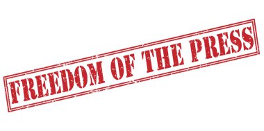 beyaz zemin üzerine basın kırmızı pul özgürlüğü