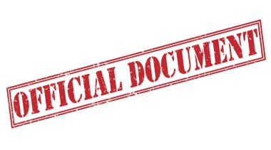 Beyaz arka plan üzerinde resmi belge kırmızı pul