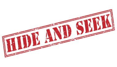 beyaz zemin üzerine kırmızı pul saklambaç