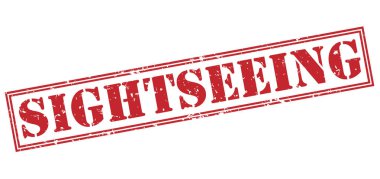 Beyaz arka plan üzerinde izole kırmızı pul gezi