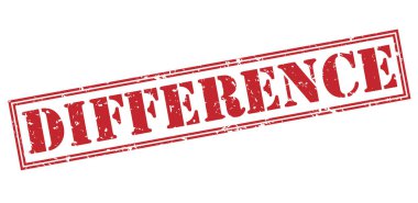 Beyaz arka plan üzerinde izole fark kırmızı pul