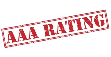 aaa derecelendirme kırmızı pul beyaz arka plan üzerinde