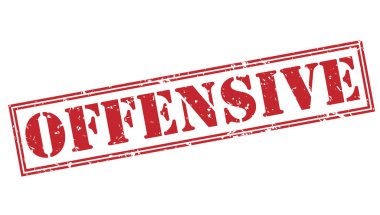 Beyaz arka plan üzerinde izole saldırgan kırmızı pul