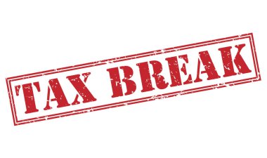 Beyaz arka plan üzerinde izole vergi break kırmızı pul