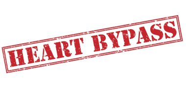 kalp bypass beyaz arka plan üzerinde izole kırmızı pul