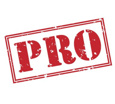 Beyaz arka plan üzerinde izole pro kırmızı pul