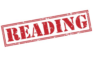 Beyaz arka plan üzerinde izole kırmızı pul okuma