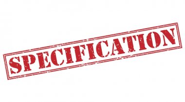 Beyaz arka plan üzerinde izole belirtimi kırmızı pul