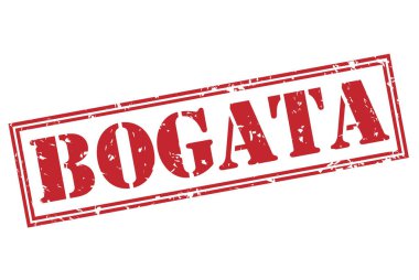 Beyaz arka plan üzerinde izole bogata kırmızı pul