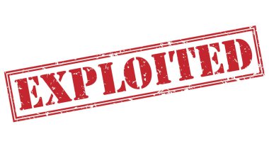 Beyaz arka plan üzerinde izole kırmızı pul istismar